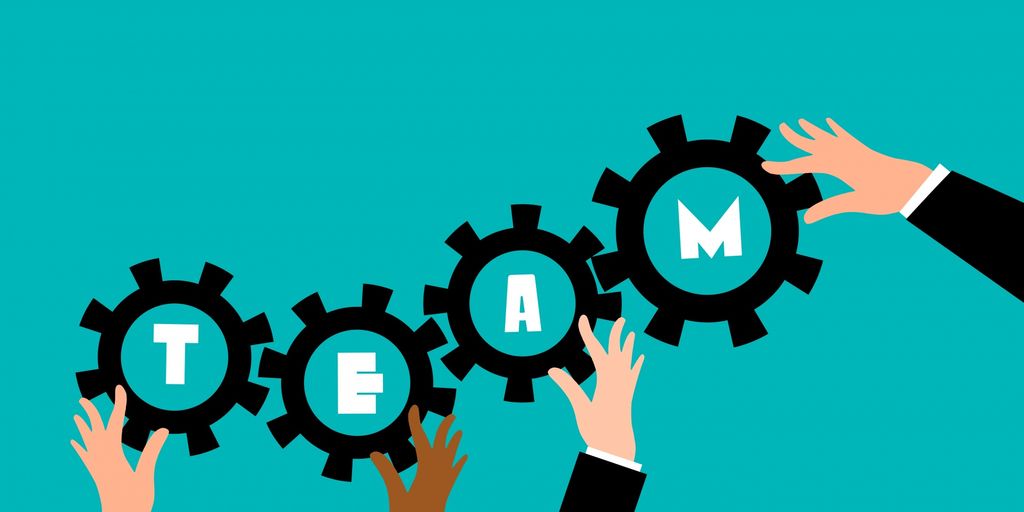 team collaborating on a software project