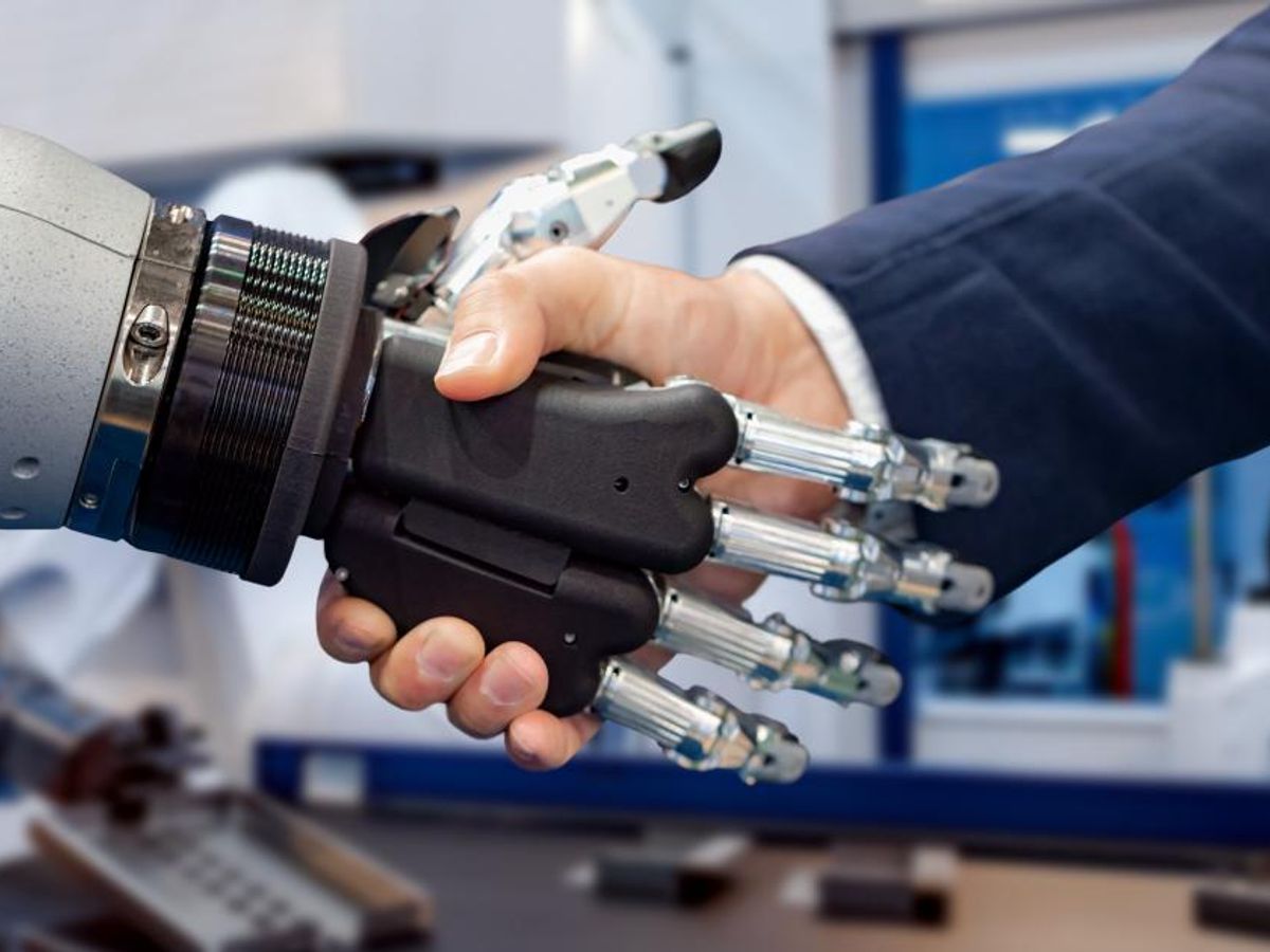 team working with AI