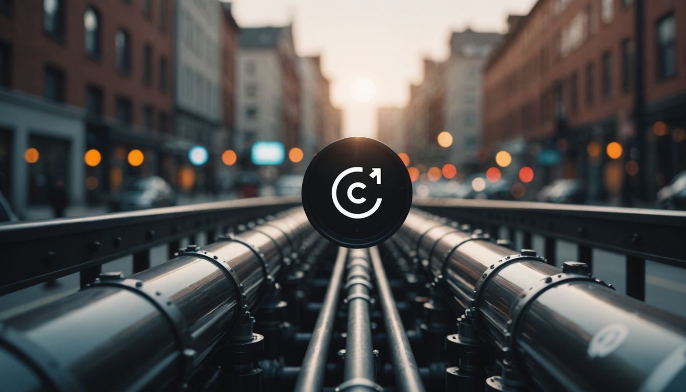 CI/CD pipeline illustration with GitHub logo and steps.