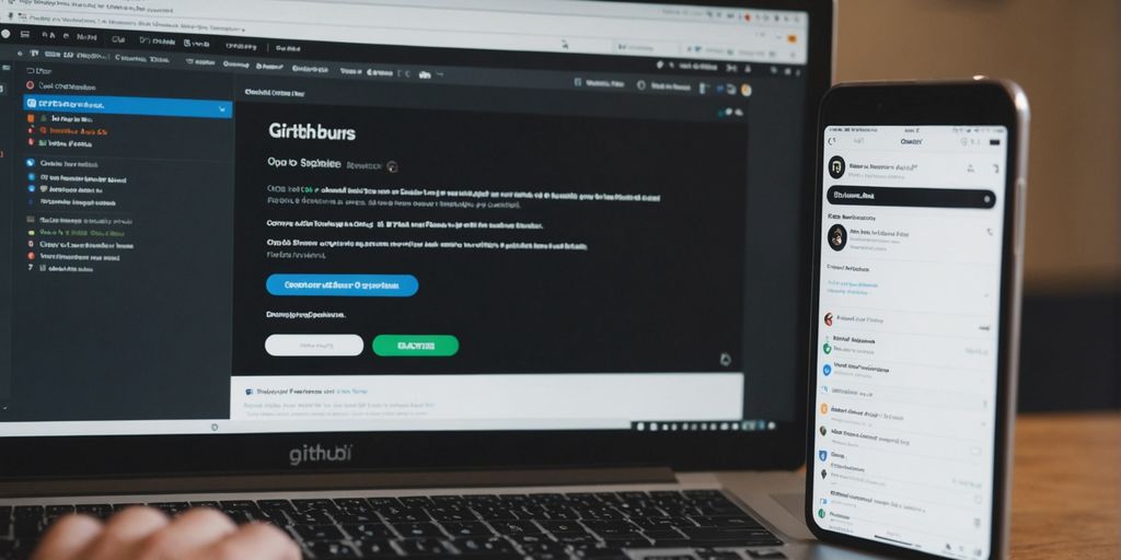 Person on laptop with GitHub open