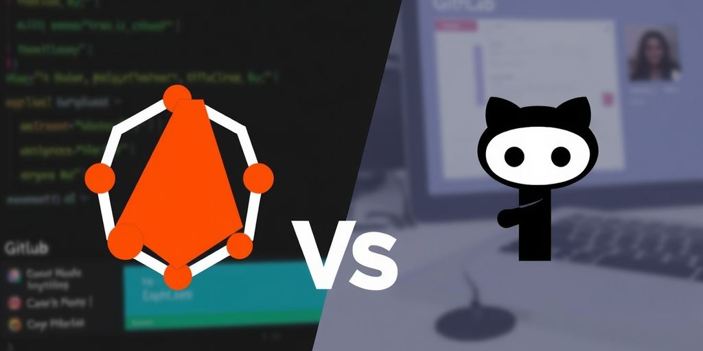 Comparison of GitLab and GitHub logos.