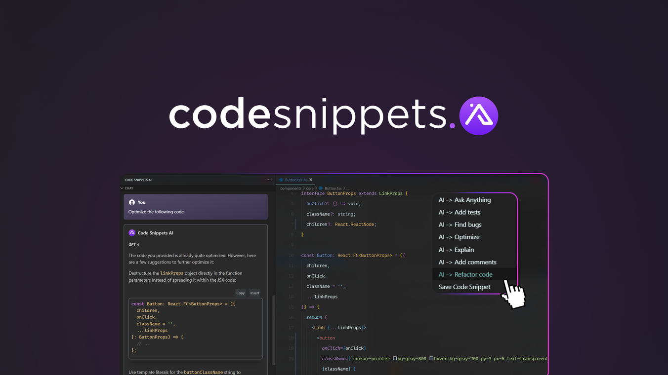 what are the top ai tools for generating code snippets in